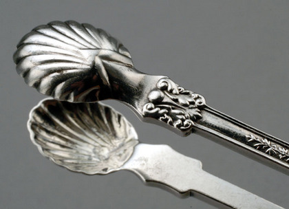 Tiffany Olympian Sterling Silver Sugar Tongs -Satyrs Receiving Instruction